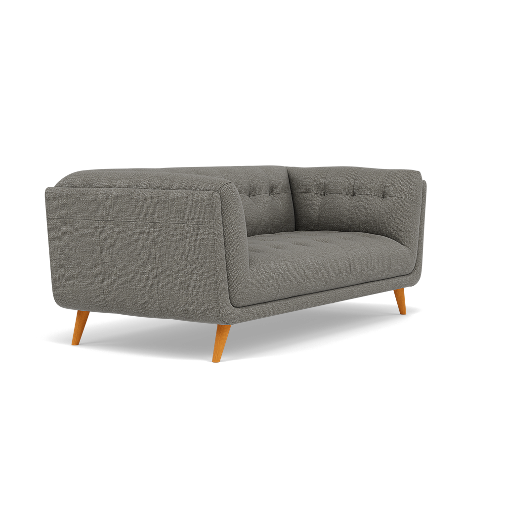 Siena 2 Seater Sofa - 2 Seater Sofa F8 — Hopsack Platinum 70003, gallery image 1