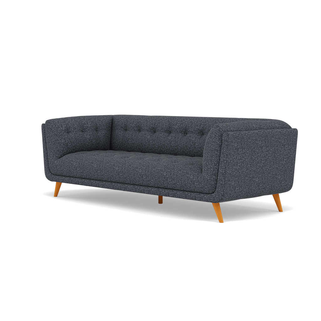 Siena 3 Seater Sofa - 2.5 Seater Sofa F8 — Hopsack Midnight 70005, gallery image 3