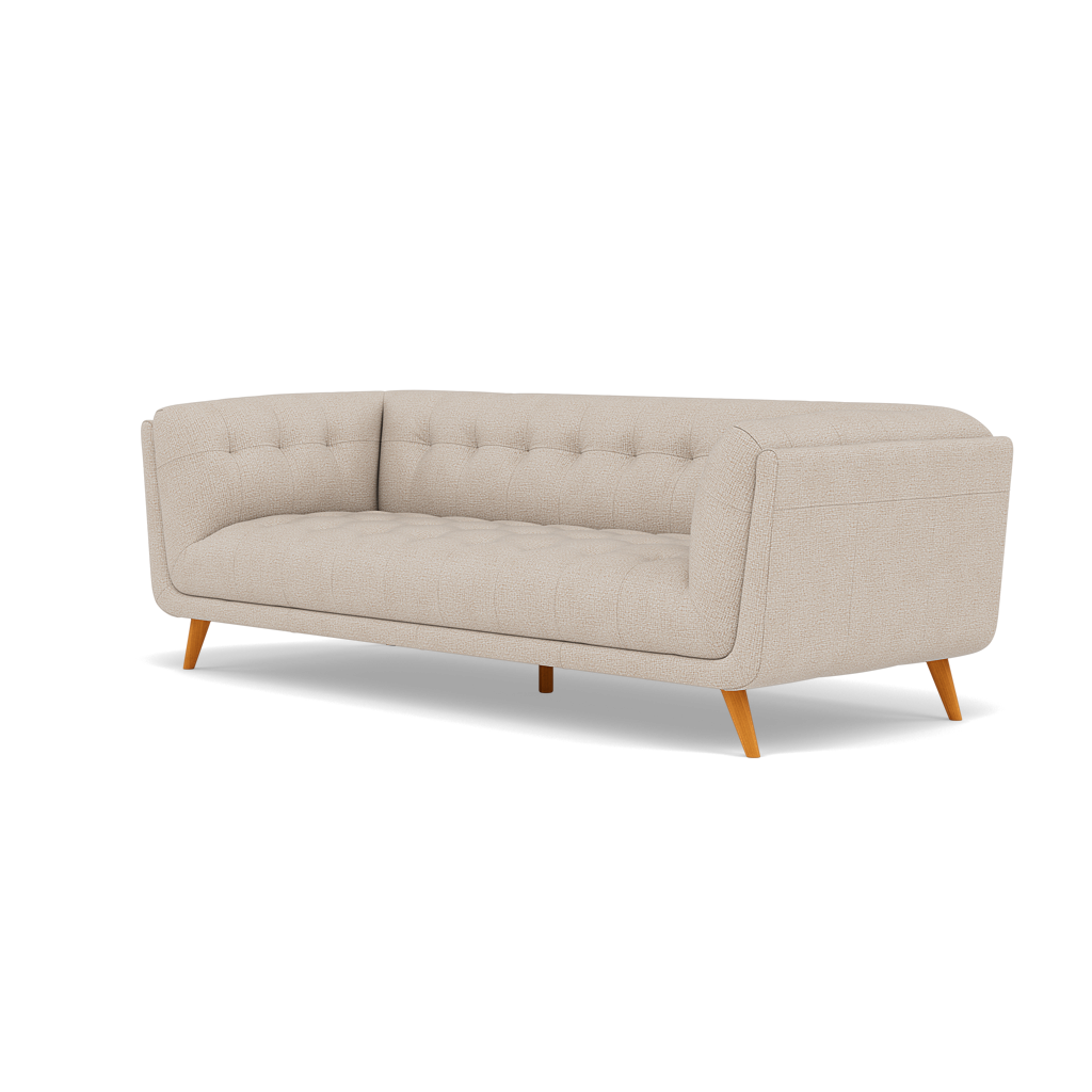 Siena 3 Seater Sofa - 2.5 Seater Sofa F8 — Hopsack Natural 70002, gallery image 3