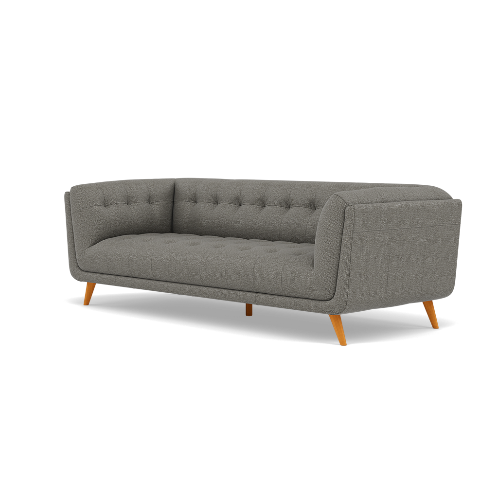 Siena 3 Seater Sofa - 2.5 Seater Sofa F8 — Hopsack Platinum 70003, gallery image 3