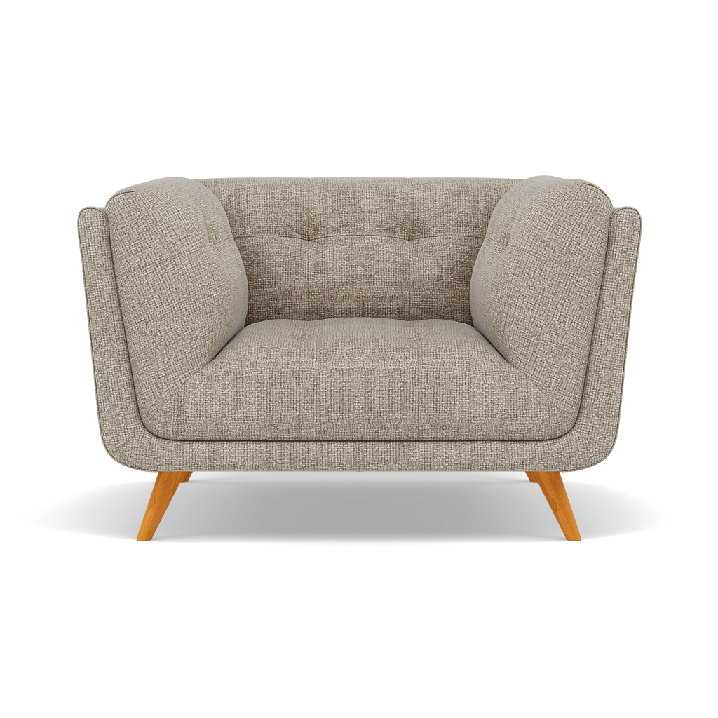 Siena Armchair - Armchair F8 + Cat 60 Sterling Home 1 Hopsack Linen 70004+Cat 60/08