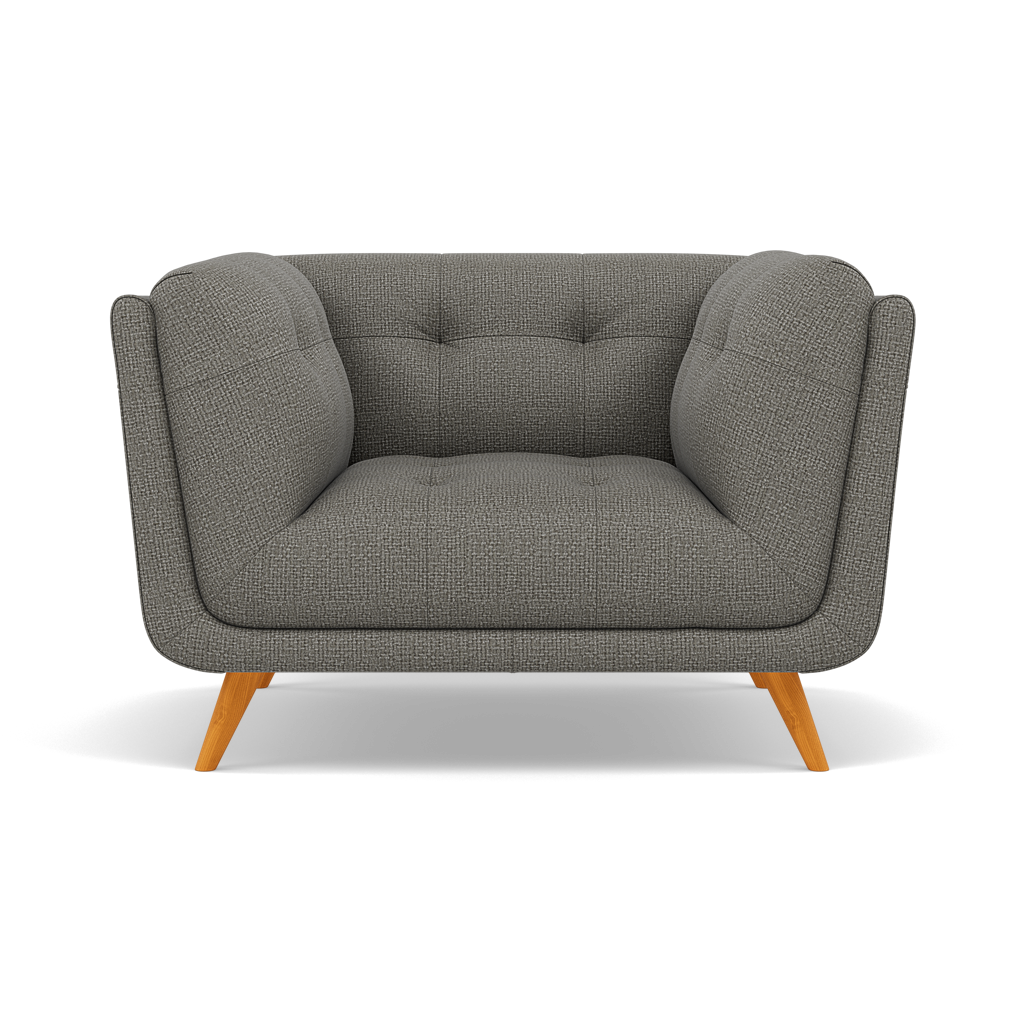 Siena Armchair - Armchair F8 + Cat 60 Sterling Home 5 Hopsack Platinum 70003+Cat 60/21