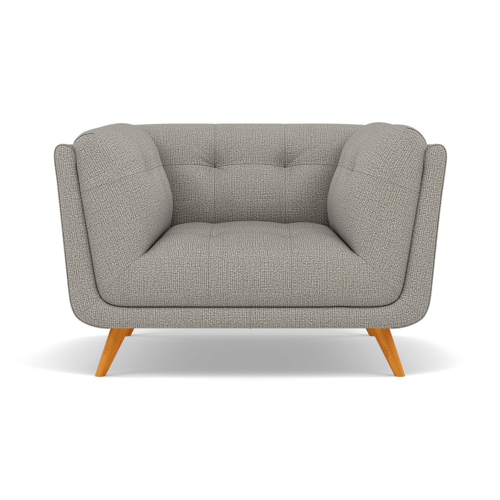 Siena Armchair - Armchair F8 + Cat 60 Sterling Home 2 Hopsack Dove 70001+Cat 60/23