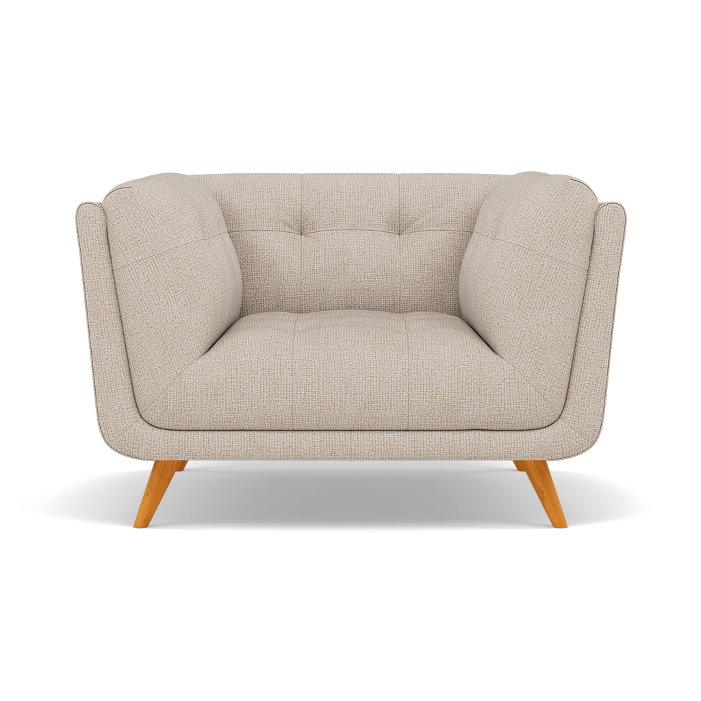 Siena Armchair - Armchair F8 + Cat 60 Sterling Home 3 Hopsack Natural 70002+Cat 60/05