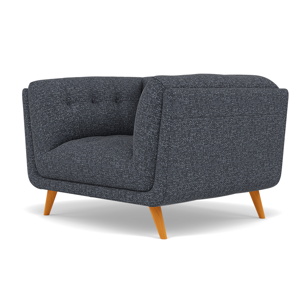Siena Armchair - Armchair F8 — Hopsack Midnight 70005, gallery image 3