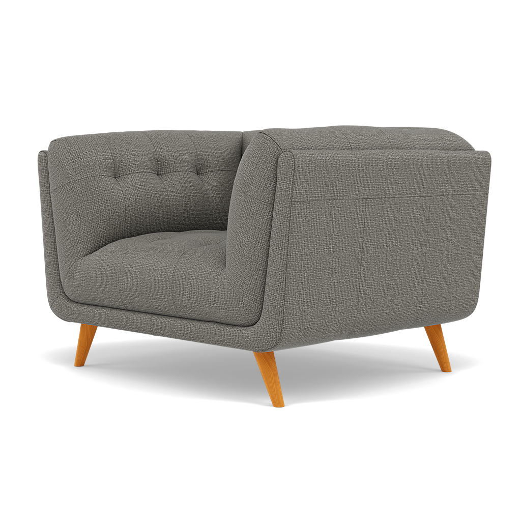 Siena Armchair - Armchair F8 — Hopsack Platinum 70003, gallery image 3