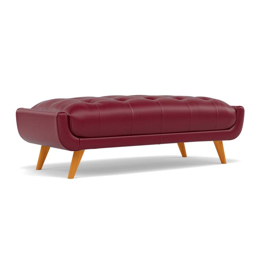 Siena Footstool - Large Footstool Cat 60 — Cat-60/13 Montana Cranberry, gallery image 1