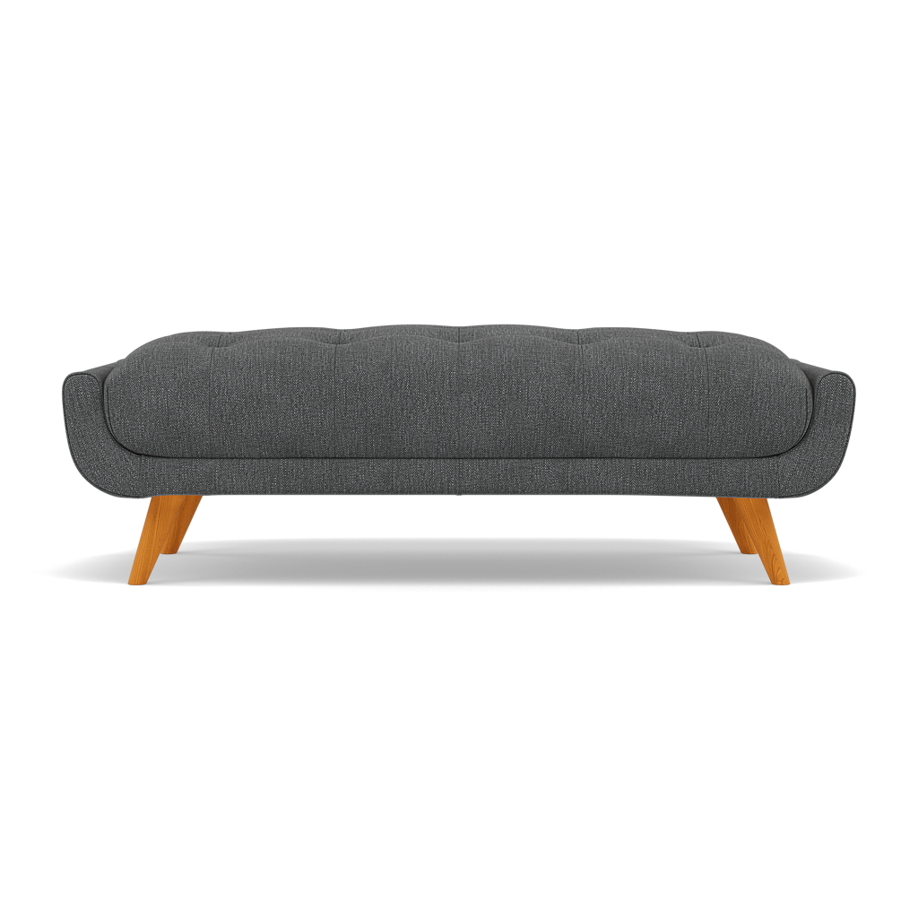 Siena Footstool - Large Footstool F8 + Cat 60 Sterling Home 1 Darwin Chacoal 50493+Cat 60/25