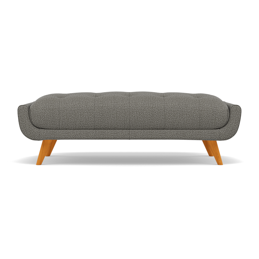 Siena Footstool - Large Footstool F8 + Cat 60 Sterling Home 7 Hopsack Platinum 70003+Cat 60/21