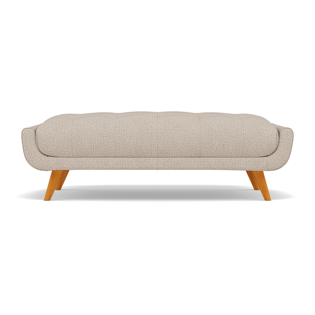 Siena Footstool - Large Footstool F8 + Cat 60 Sterling Home 5 Hopsack Natural 70002+Cat 60/05