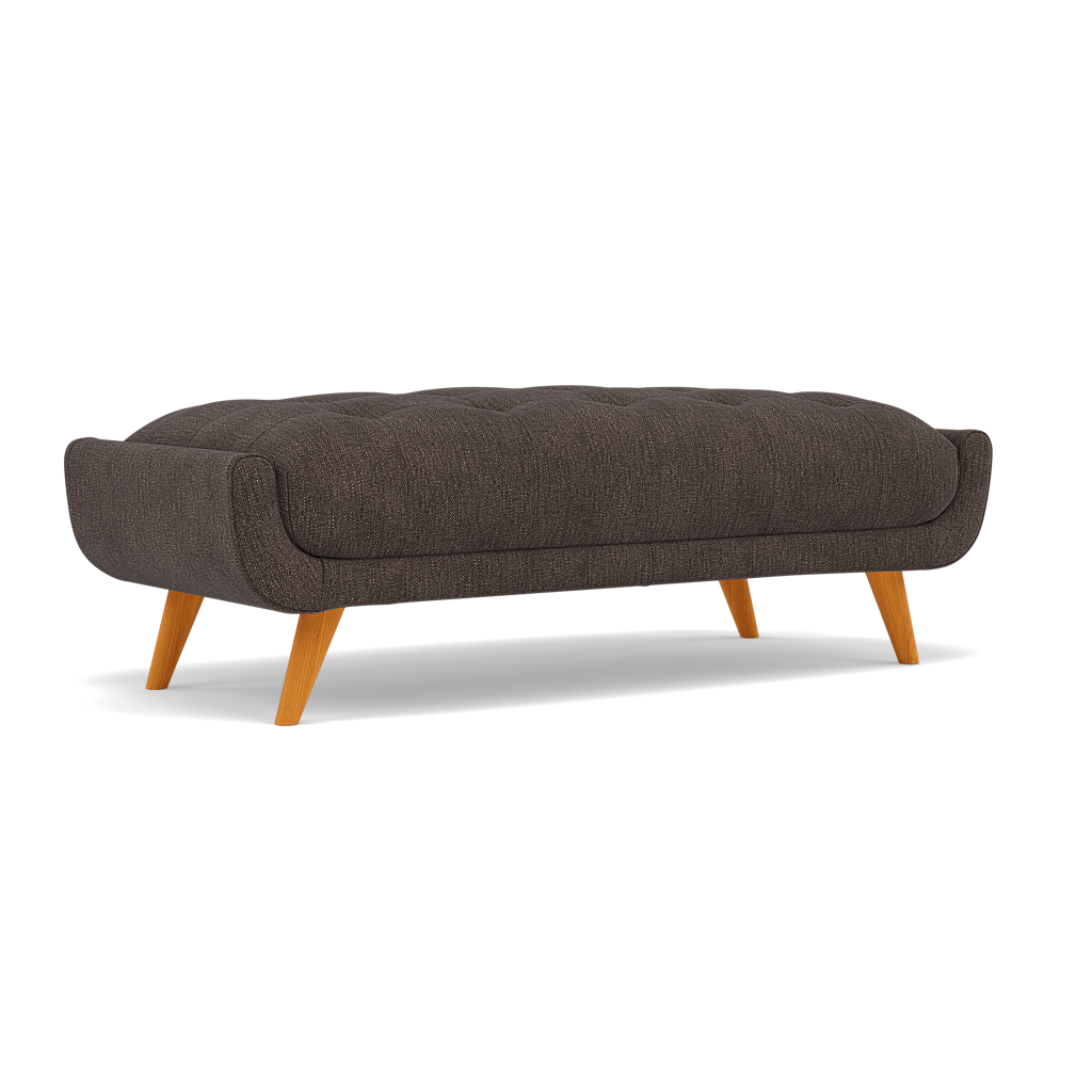 Siena Footstool - Large Footstool F8 + Cat 60 — Darwin Espresso 50368+Cat 60/09, gallery image 1