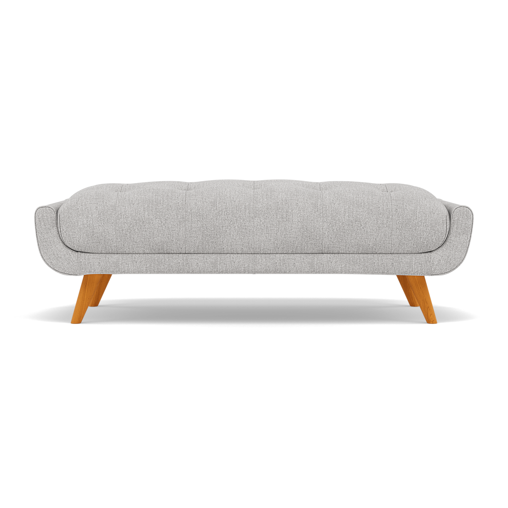 Siena Footstool - Large Footstool F8 + Cat 60 Sterling Home 11 Darwin Silver 50370+Cat 60/28