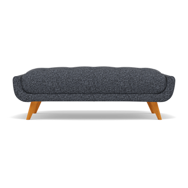 Siena Footstool - Large Footstool F8 Sterling Home 6 Hopsack Midnight 70005