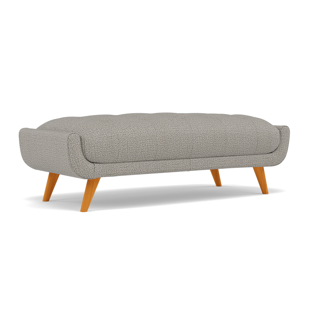 Siena Footstool - Large Footstool F8 — Hopsack Dove 70001, gallery image 1