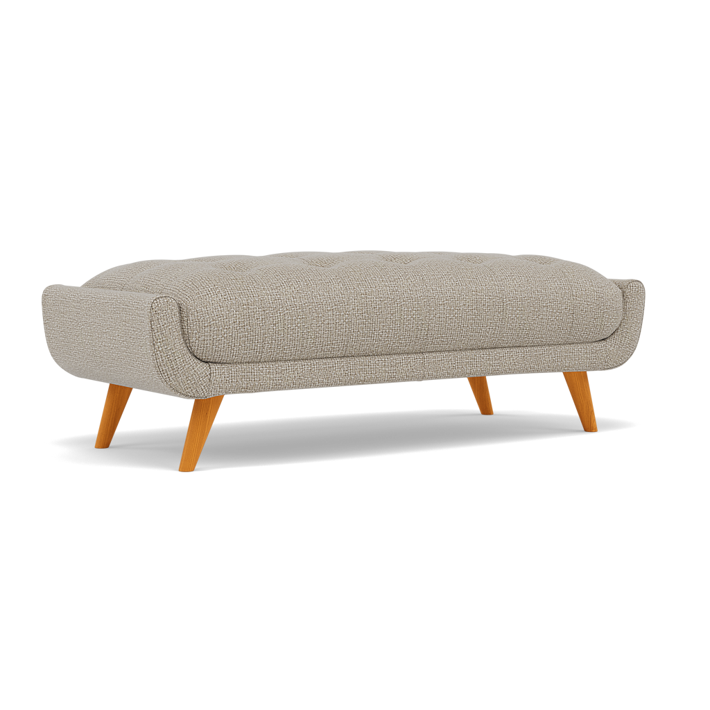 Siena Footstool - Large Footstool F8 — Hopsack Linen 70004, gallery image 1