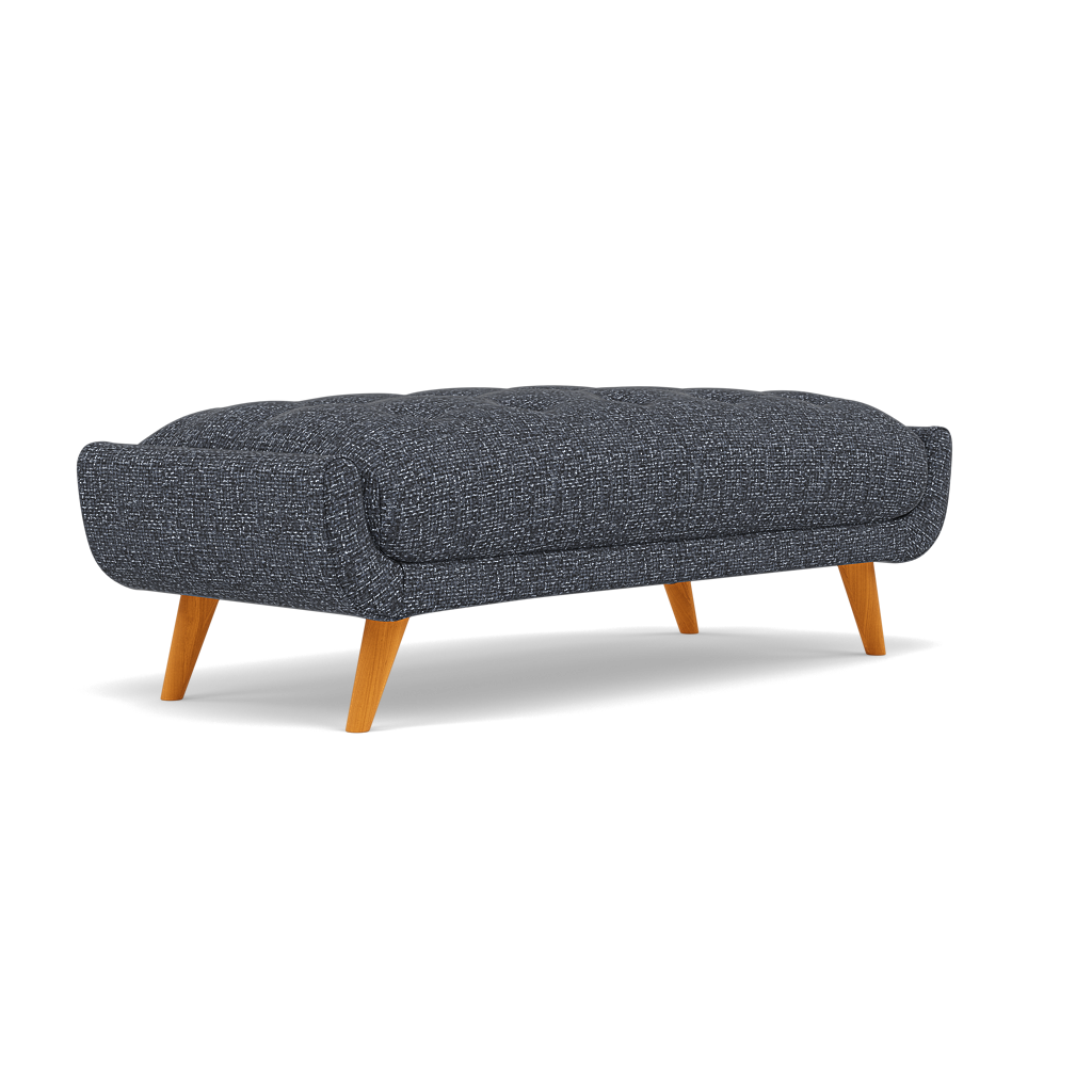 Siena Footstool - Large Footstool F8 — Hopsack Midnight 70005, gallery image 3