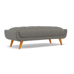 Siena Footstool - Large Footstool F8 — Hopsack Platinum 70003, gallery image 1