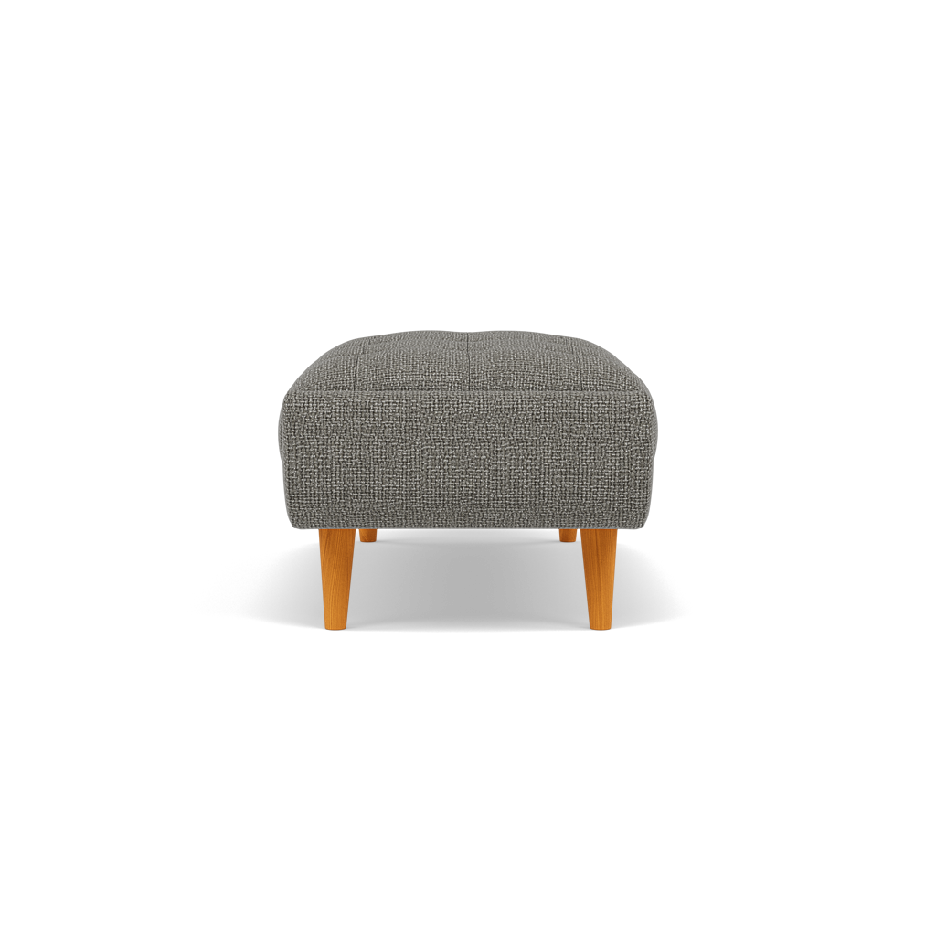 Siena Footstool - Large Footstool F8 — Hopsack Platinum 70003, gallery image 2