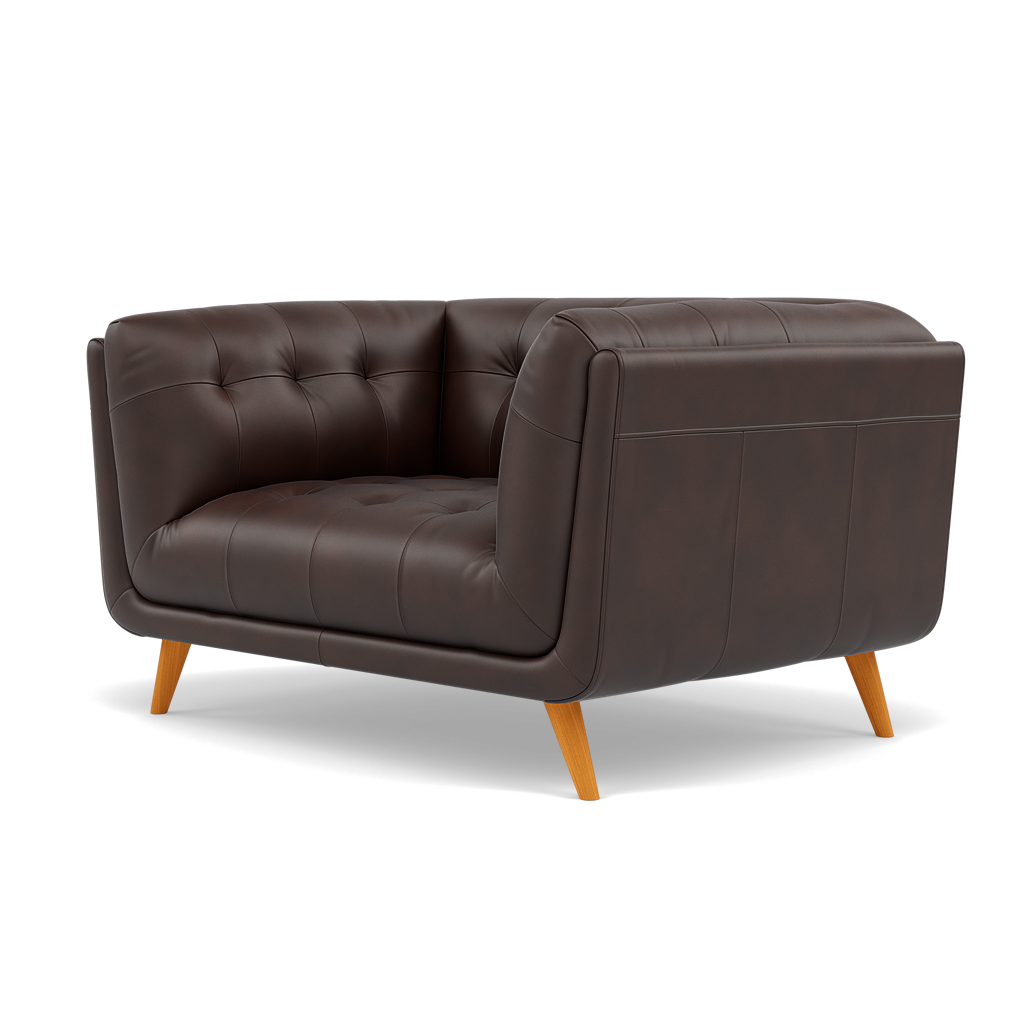 Siena Loveseat - 1.5 Seater Sofa Cat 60 — Cat-60/08 Montana Chocolate, gallery image 3