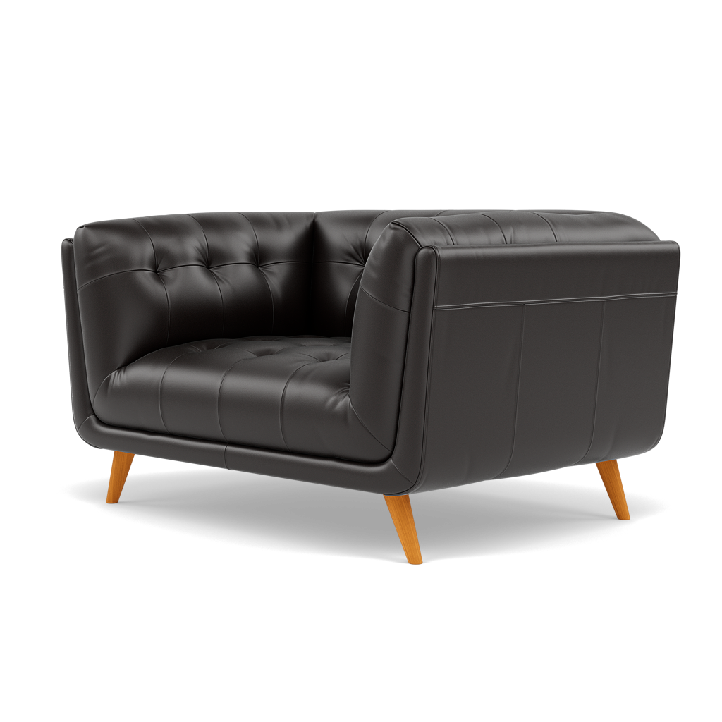Siena Loveseat - 1.5 Seater Sofa Cat 60 — Cat-60/09 Montana Black Coffee, gallery image 3