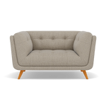 Siena Loveseat - 1.5 Seater Sofa F8 + Cat 60 Loveseats Sterling Home 3 Hopsack Linen 70004+Cat 60/08