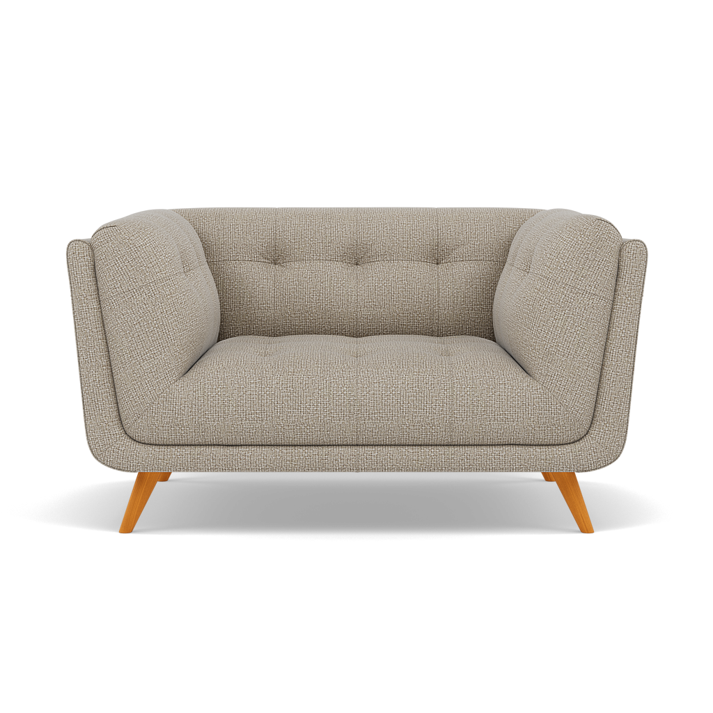 Siena Loveseat - 1.5 Seater Sofa F8 + Cat 60 Loveseats Sterling Home 3 Hopsack Linen 70004+Cat 60/08
