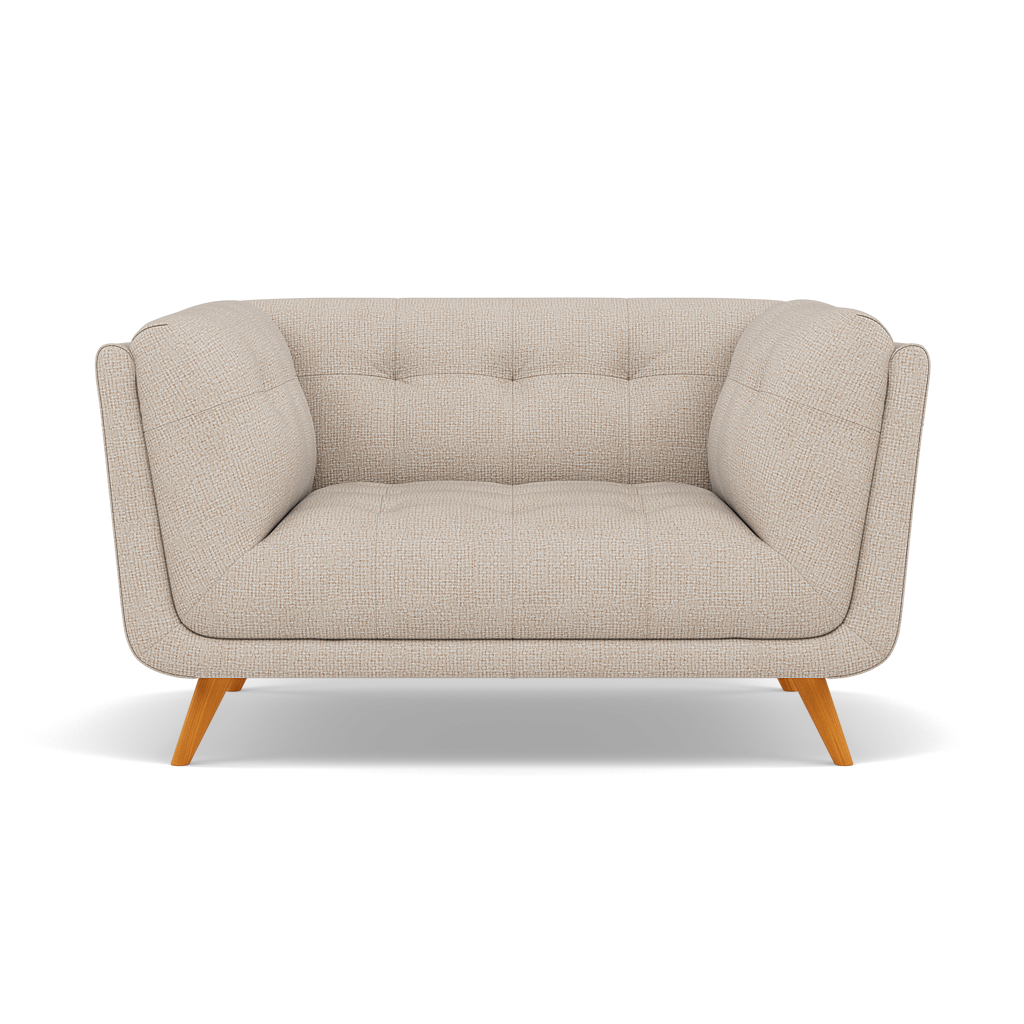 Siena Loveseat - 1.5 Seater Sofa F8 Loveseats Sterling Home 4 Hopsack Natural 70002