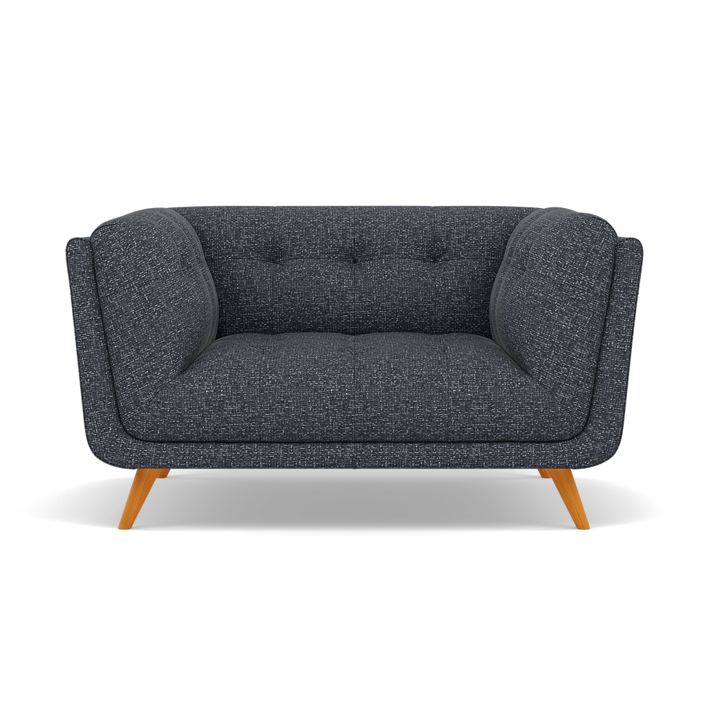 Siena Loveseat - 1.5 Seater Sofa F8 Loveseats Sterling Home 7 Hopsack Midnight 70005