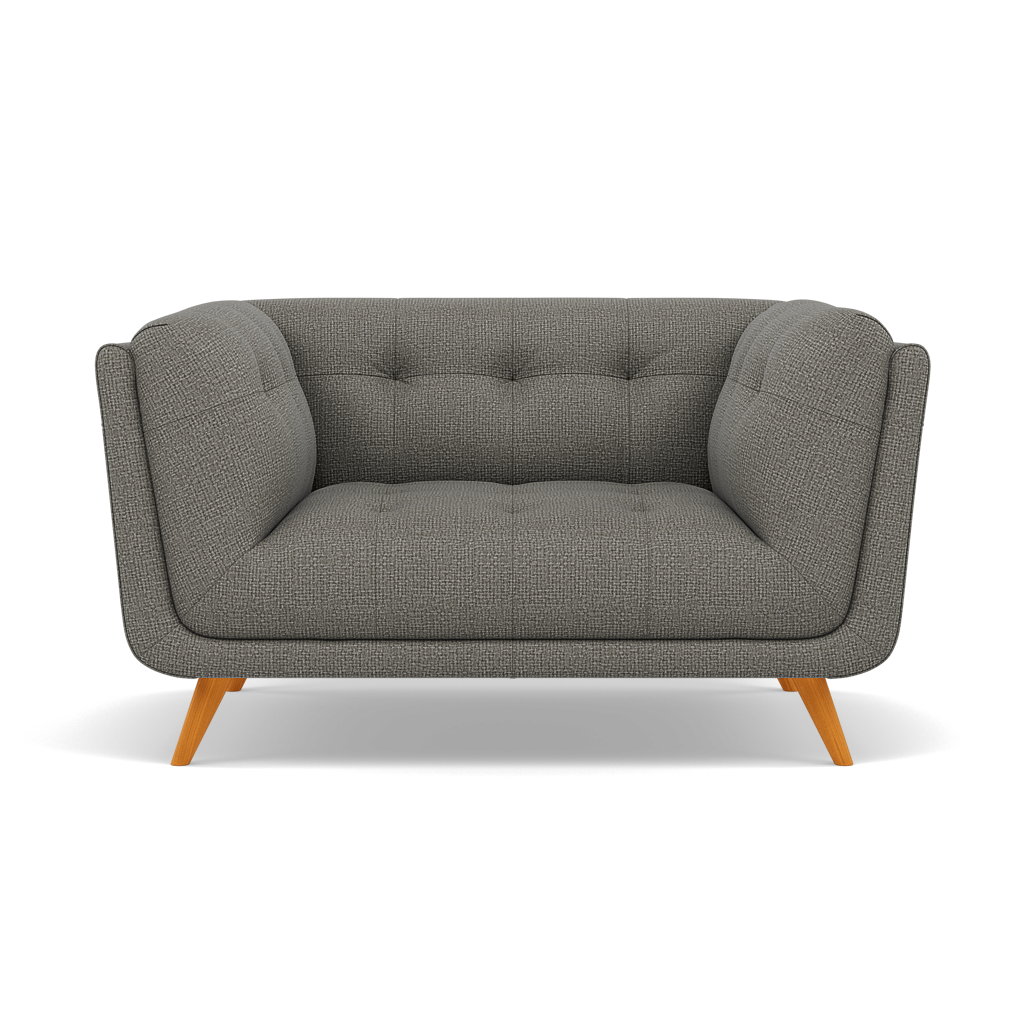 Siena Loveseat - 1.5 Seater Sofa F8 Loveseats Sterling Home 5 Hopsack Platinum 70003