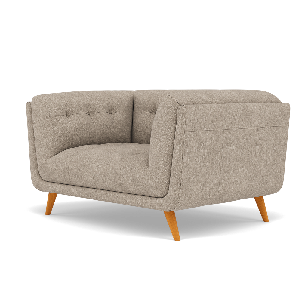 Siena Loveseat - 1.5 Seater Sofa F8 — Darwin Mink 50366, gallery image 3