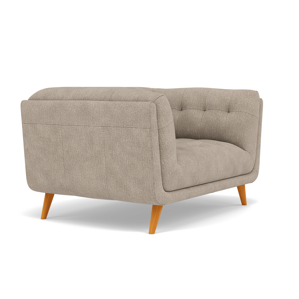 Siena Loveseat - 1.5 Seater Sofa F8 — Darwin Mink 50366, gallery image 1