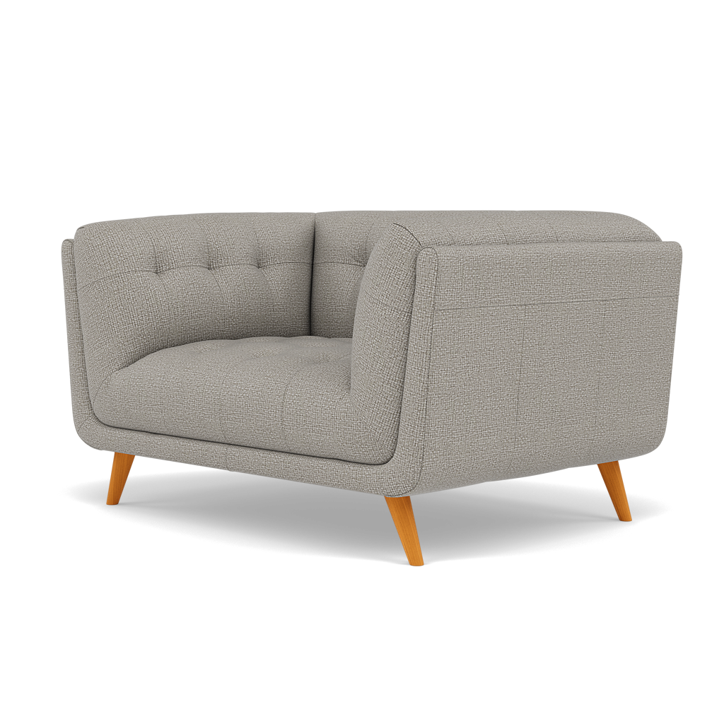 Siena Loveseat - 1.5 Seater Sofa F8 — Hopsack Dove 70001, gallery image 3