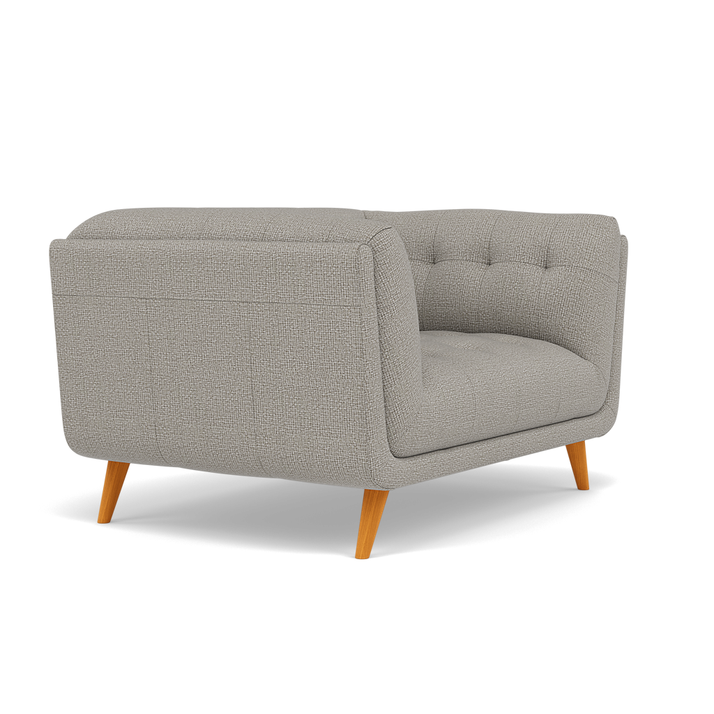 Siena Loveseat - 1.5 Seater Sofa F8 — Hopsack Dove 70001, gallery image 1