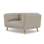 Siena Loveseat - 1.5 Seater Sofa F8 — Hopsack Linen 70004, gallery image 3
