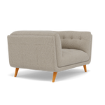 Siena Loveseat - 1.5 Seater Sofa F8 — Hopsack Linen 70004, gallery image 1