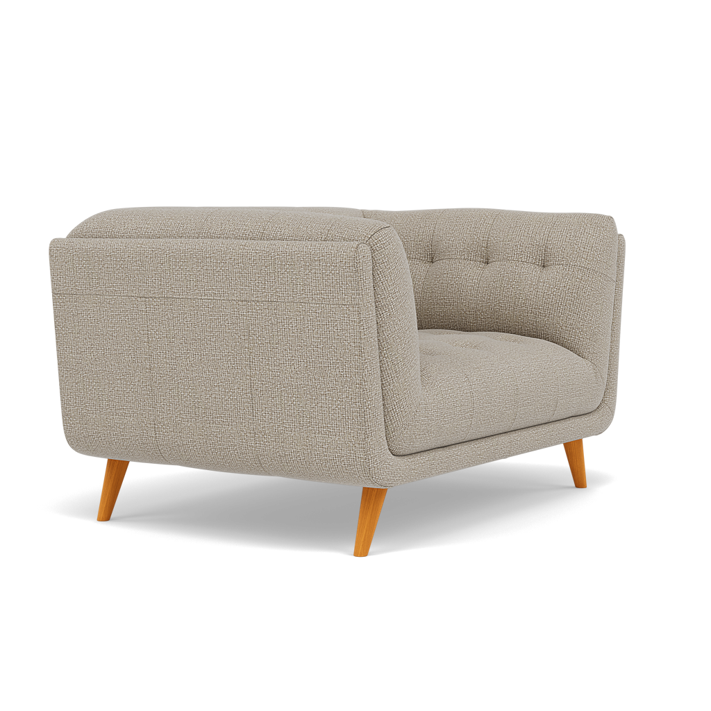 Siena Loveseat - 1.5 Seater Sofa F8 — Hopsack Linen 70004, gallery image 1