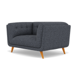 Siena Loveseat - 1.5 Seater Sofa F8 — Hopsack Midnight 70005, gallery image 3