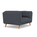 Siena Loveseat - 1.5 Seater Sofa F8 — Hopsack Midnight 70005, gallery image 1