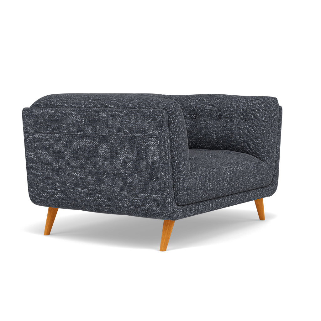 Siena Loveseat - 1.5 Seater Sofa F8 — Hopsack Midnight 70005, gallery image 1
