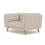Siena Loveseat - 1.5 Seater Sofa F8 — Hopsack Natural 70002, gallery image 3