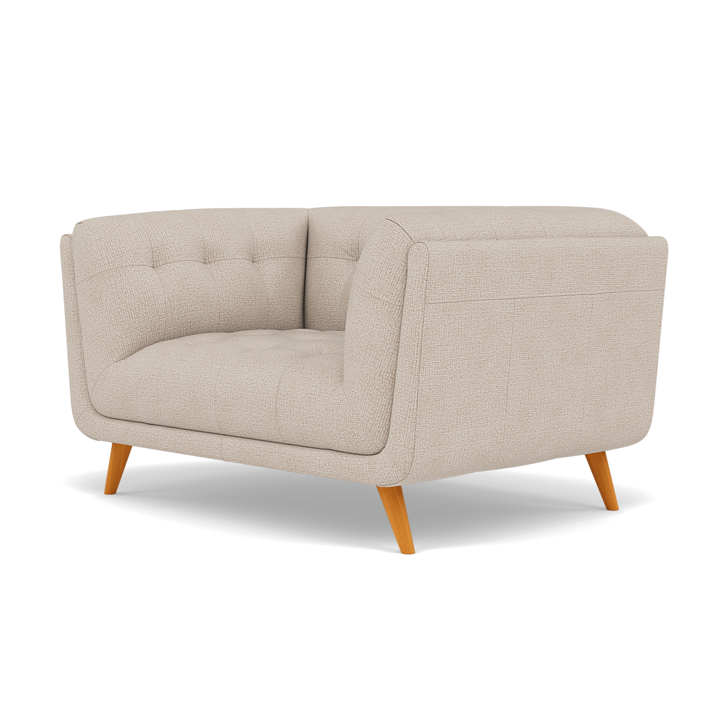 Siena Loveseat - 1.5 Seater Sofa F8 — Hopsack Natural 70002, gallery image 3