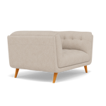 Siena Loveseat - 1.5 Seater Sofa F8 — Hopsack Natural 70002, gallery image 1
