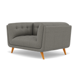 Siena Loveseat - 1.5 Seater Sofa F8 — Hopsack Platinum 70003, gallery image 3