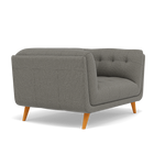 Siena Loveseat - 1.5 Seater Sofa F8 — Hopsack Platinum 70003, gallery image 1