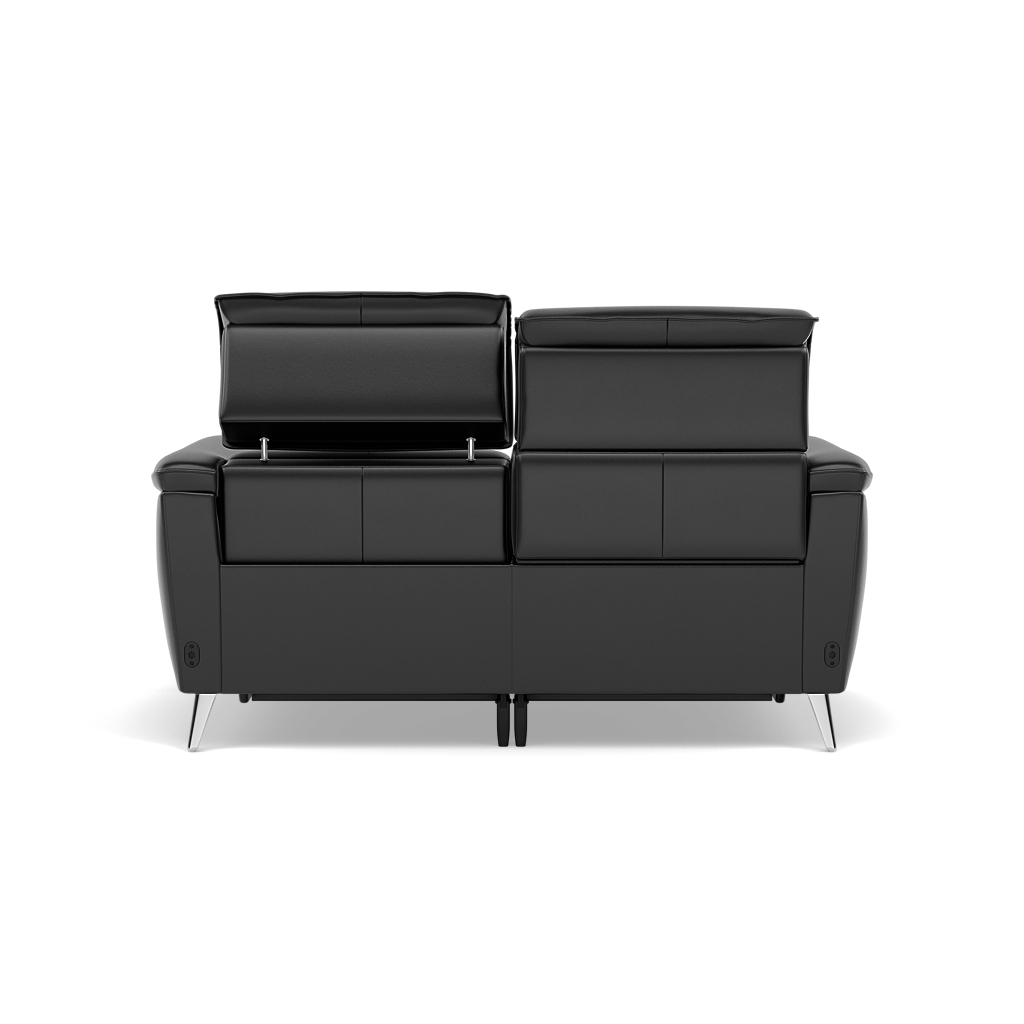 Sol 2 Seater Recliner Sofa - 2 Seater Power Recliner Sofa with Head Tilt Cat 55 — Cat-55/72 New Club Dark Grey, gallery image 2