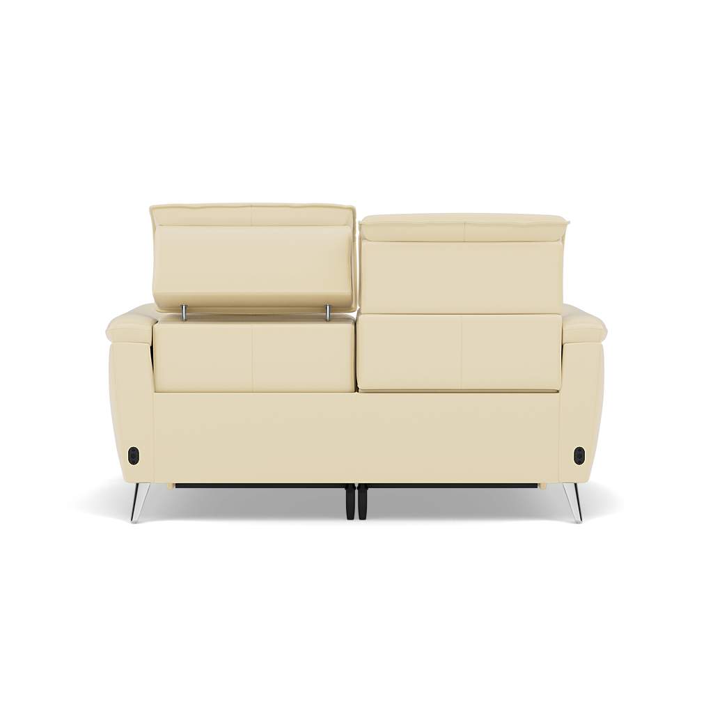 Sol 2 Seater Recliner Sofa - 2 Seater Power Recliner Sofa with Head Tilt Cat 60 — Cat-60/02 Montana Cool Cream, gallery image 2