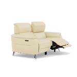 Sol 2 Seater Recliner Sofa - 2 Seater Power Recliner Sofa with Head Tilt Cat 60 — Cat-60/02 Montana Cool Cream, gallery image 1
