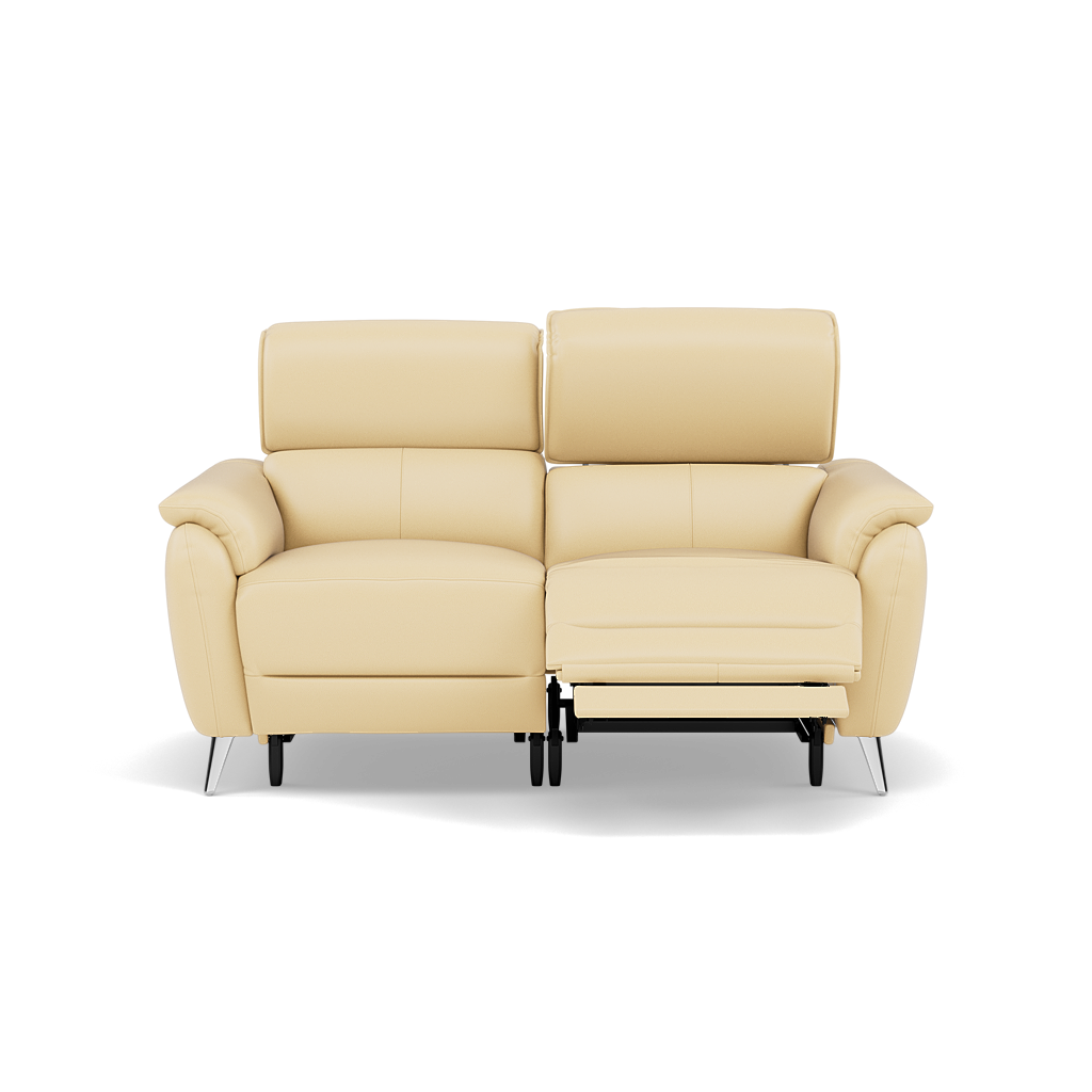 Sol 2 Seater Recliner Sofa - 2 Seater Power Recliner Sofa with Head Tilt Cat 60 Sterling Home 2 Cat-60/04 Montana Vanilla Cream