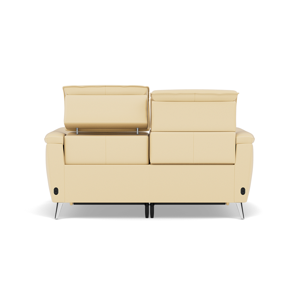 Sol 2 Seater Recliner Sofa - 2 Seater Power Recliner Sofa with Head Tilt Cat 60 — Cat-60/04 Montana Vanilla Cream, gallery image 2