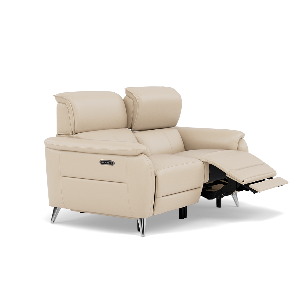 Sol 2 Seater Recliner Sofa - 2 Seater Power Recliner Sofa with Head Tilt Cat 60 — Cat-60/05 Montana Bone China, gallery image 1